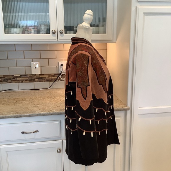 Victor Camarena Vintage Jacket Western Boho Black Size Small Mexico - Picture 2 of 9